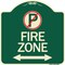 Signmission No Parking and Arrow Pointing Left and Right Heavy-Gauge Aluminum Sign, 18" x 18", G-1818-24656 A-DES-G-1818-24656 - alternate 1